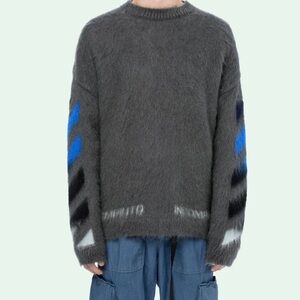 OFF WHITE Main Label Brushed Mohair Knitwear